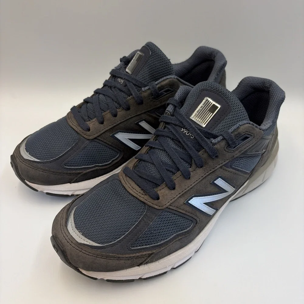New Balance 990v5 Shoes Mens Size 9.5D Blue Navy Made In USA Running Sneaker